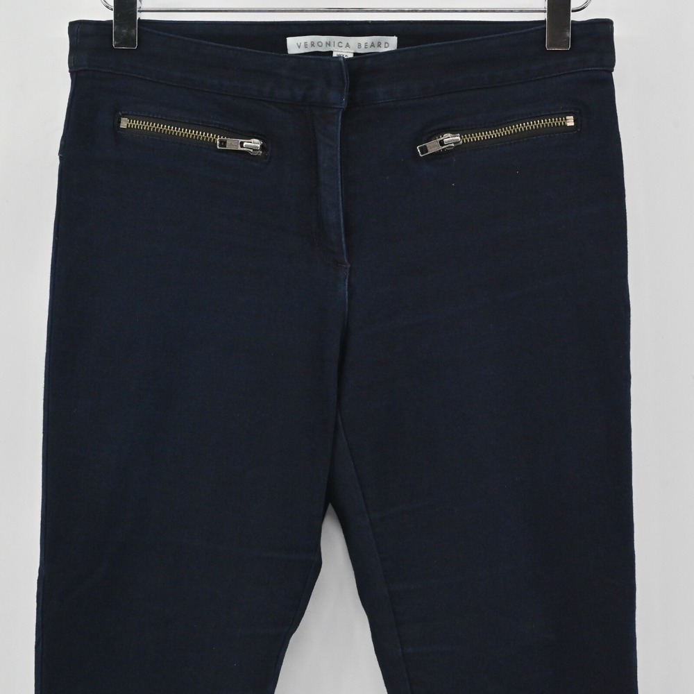VERONICA BEARD Womens Jeans Size 4 Dark Wash Mid Rise Skinny Stretch Zip Pockets - Picture 9 of 13